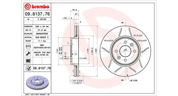 MAGNETI MARELLI Bremžu diski 360406043905